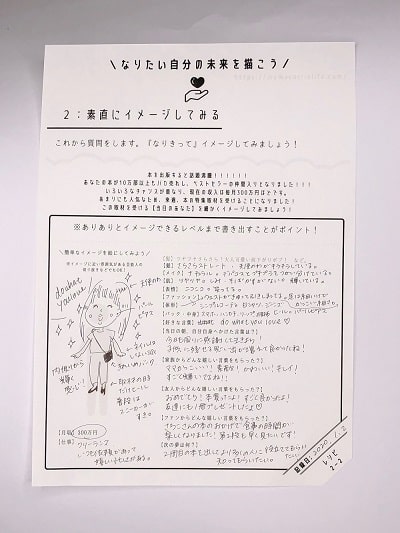 ワークシート,アファメーション