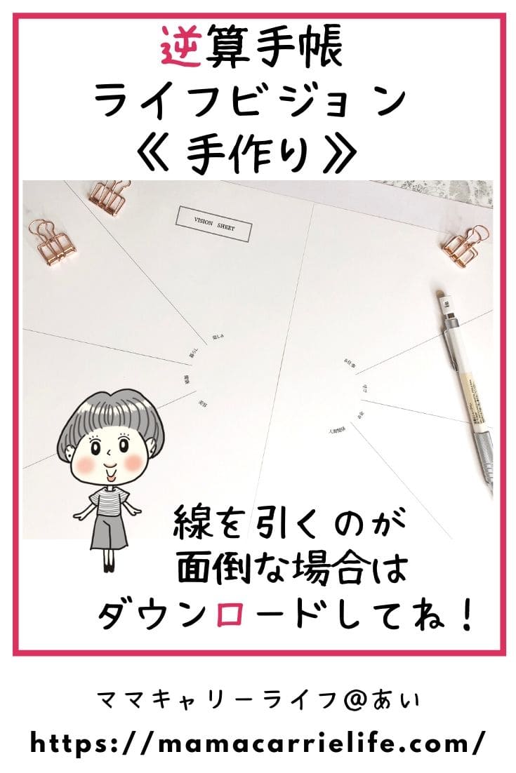 逆算手帳,手作り